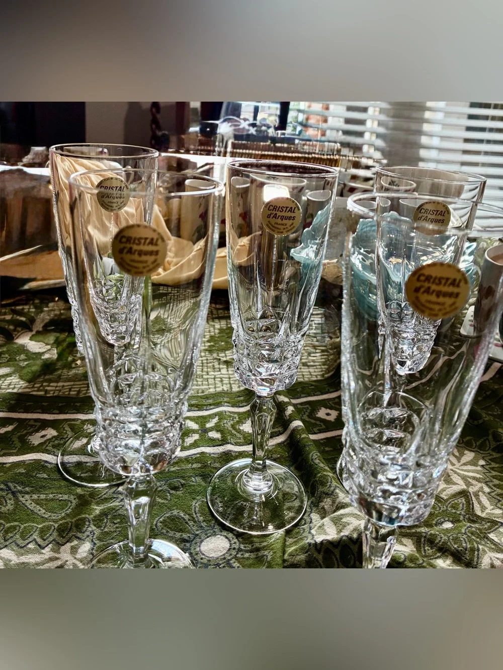 Vintage French Stemware 2 in Box. 3 Boxes. NIB with Tags intact. 6 Total. Lovely